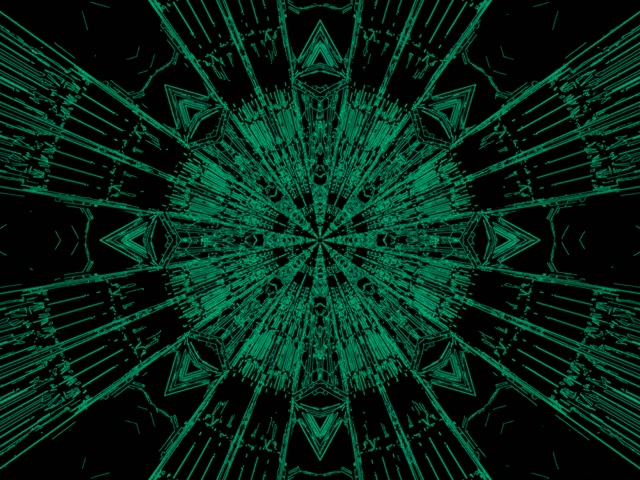 Neon Tunnel Kijani Kaleidoscope Mlipuko VJLoops 4:3 Classic 60fps Screensaver