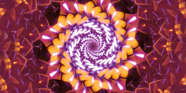 Spiraling Neon Tunnel VJ Loop 2:1 Univisium 60fps Screensaver Animation