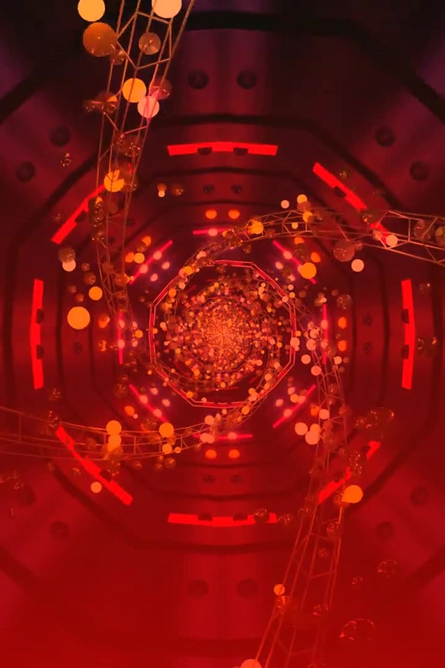 Neon Tunnel Octagon Vortex 2:3 Wima 60fps Hifadhi Skrini VJ Loop