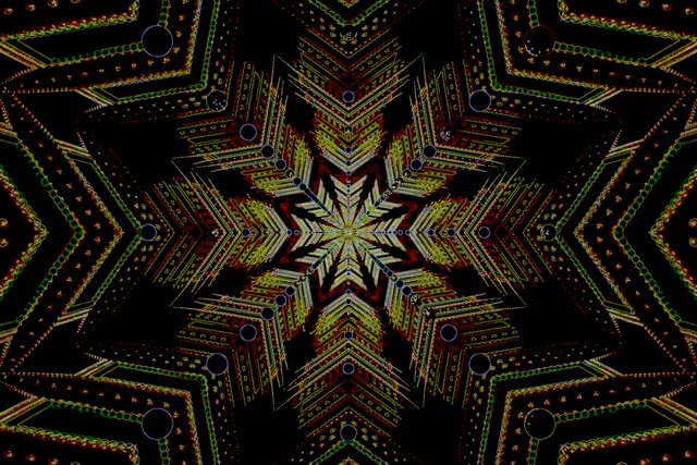 Tuneli la Neon la Kaleidoscope ya Nyota Hifadhi Skrini 3:2 Surface 60fps VJ Loop