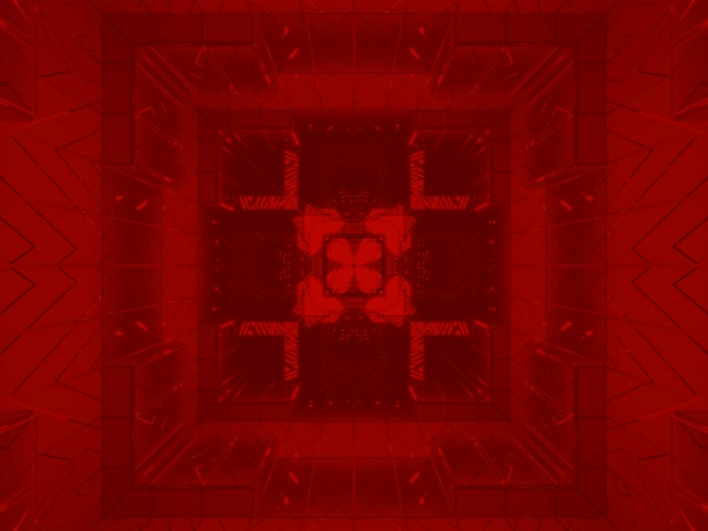Red Neon Tunnel Kaleidoscope Vortex | 4:3 Classic 60fps Screensaver Loop