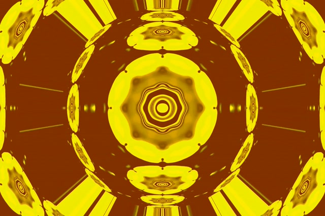 Tuneli ya Neon Golden Mandala VJ Loop 3:2 Surface 60fps Hifadhi-skrini