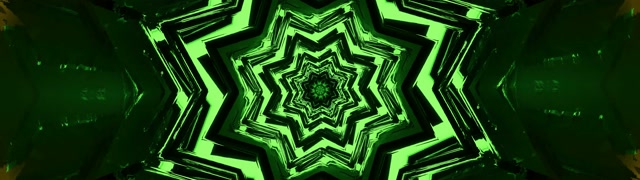 Neon Tunnel Green Star Vortex VJ Loop 32:9 Super Ultrawide 60fps Screensaver