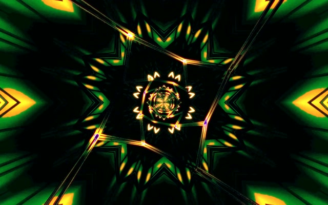 Neon Tunnel Star Kaleidoscope Vj Loop 16:10 macbook 60fps Screensaver