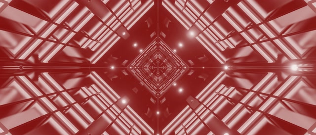 Red Neon Tunnel Diamond Vortex VJ Loop 21:9 Ultrawide 60fps Screensaver เพชร