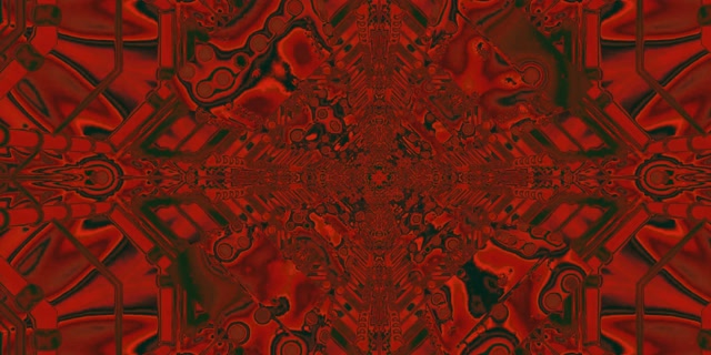 แดง Fractal Kaleidoscope อุโมงค์นีออน Vj Loop 2:1 Univisium 60fps Screensaver