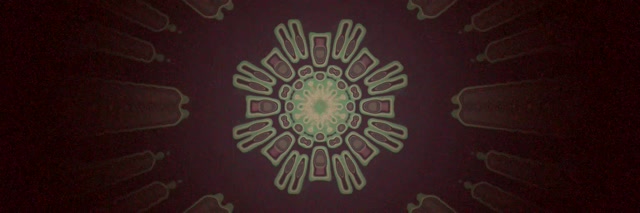อุโมงค์นีออน ระเบิดรัศมี Mandala มืด 3:1 Triple Wide 60fps Screensaver VJ Loop