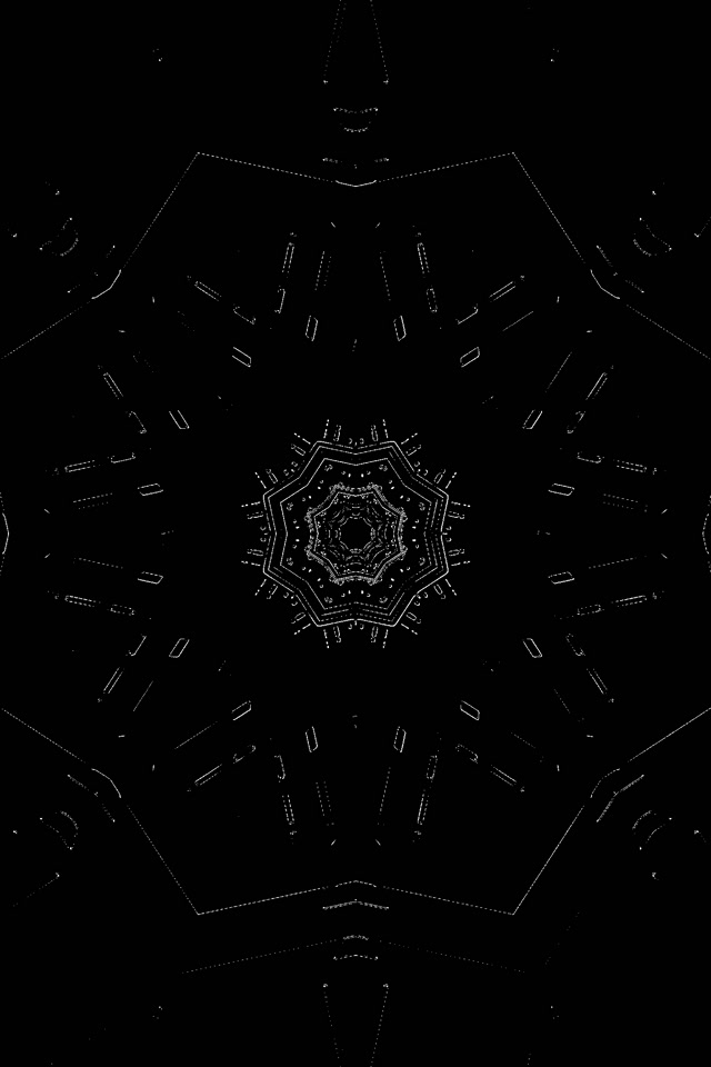 อุโมงค์นีออน Fractal Pentagon Vortex | 2:3 Photo Portrait 60fps สกรีนเซฟเวอร์ VJLoops