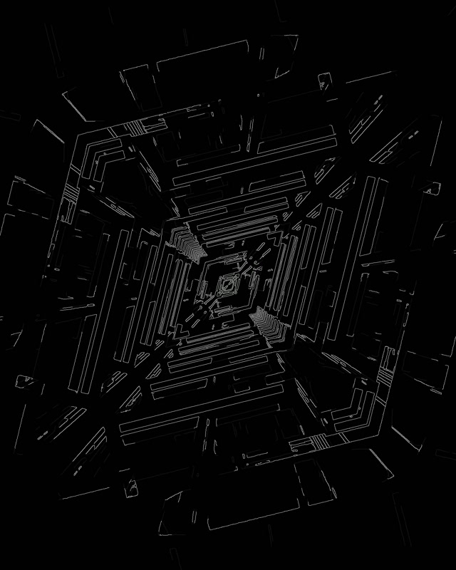 อุโมงค์นีออน Sci-Fi Corridor VJLoops 4:5 Instagram 60fps Screensaver