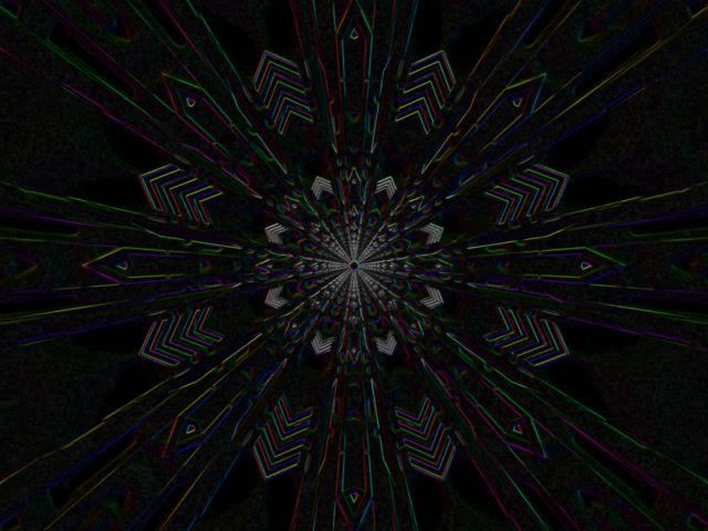 Neon Tunnel Kaleidoscope Vortex | 4:3 Classic 60fps Screensaver Loop
