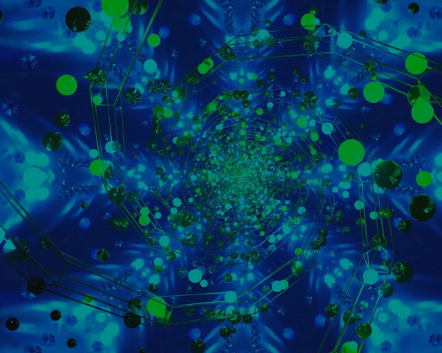 อุโมงค์นีออน Green Bubble Vortex VJLoops 5:4 Industrial 60fps สกรีนเซฟเวอร์