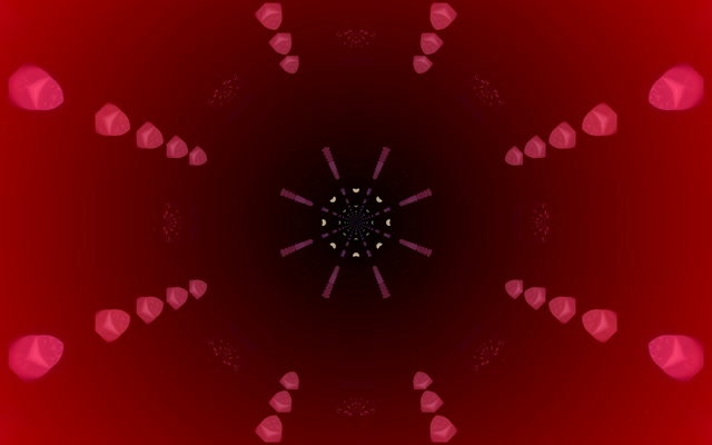 Pulsating Kaleidoscope Neon Tunnel 16:10 MacBook 60fps Screensaver VJ Loop