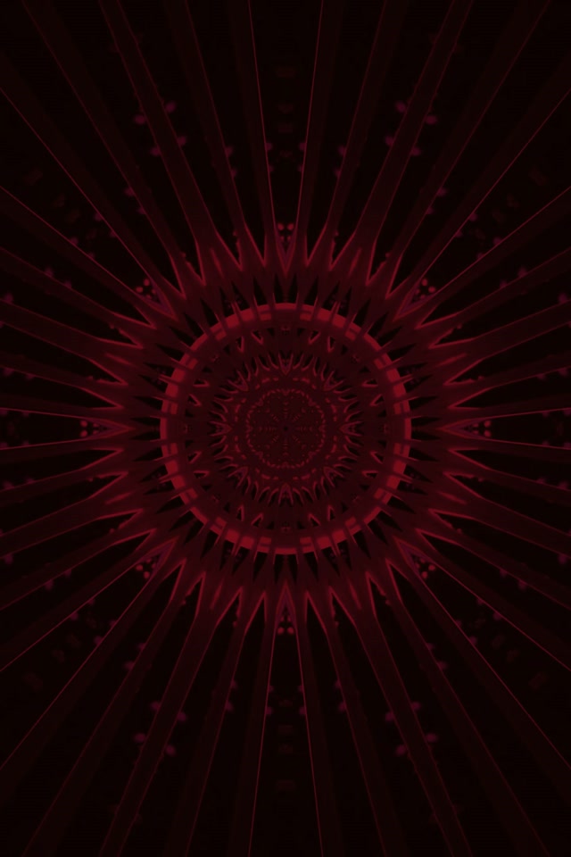 Crimson Mandala Neon อุโมงค์นีออน VJLoops 2:3 Photo Portrait 60fps Screensaver