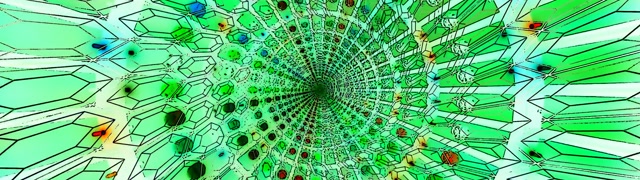 อุโมงค์นีออน Green Crystal Screensaver 32:9 Super Ultrawide 60fps VJLoops