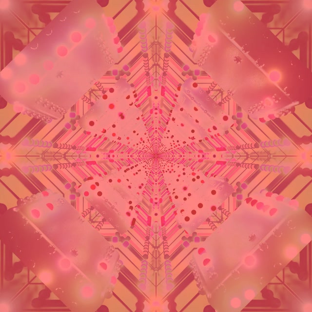 VJ loop Neon Tunnel Pink Kaleidoscope Grid 1:1 Square 60fps Screensaver