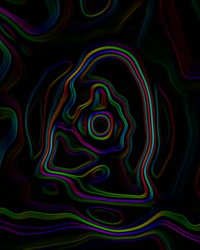 อุโมงค์นีออน คลื่นภูมิประเทศ Loop | VJ Loop | 60fps 4:5 Instagram Screensaver