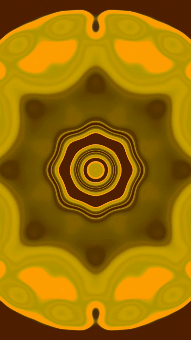 ทอง อุโมงค์นีออน Mandala Screensaver 60fps 9:16 Reels VJ Loop