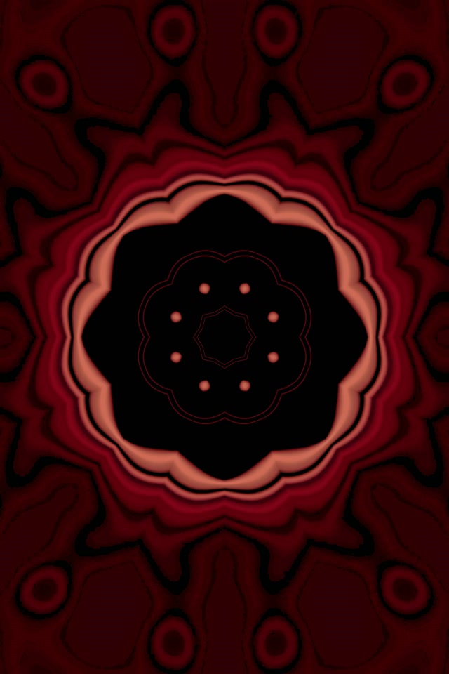 Red Kaleidoscope Star Neon อุโมงค์นีออน VJLoops 2:3 Photo Portrait 60fps Screensaver