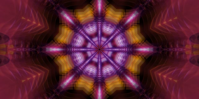 Kaleidoscope neon tunnel 2:1 univisium 60fps screensaver VJ loop