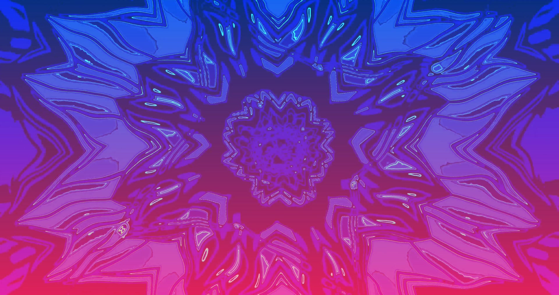 Neon Tunnel Purple Blue Kaleidoscope Screensaver 4K UHD 60fps VJ Loop