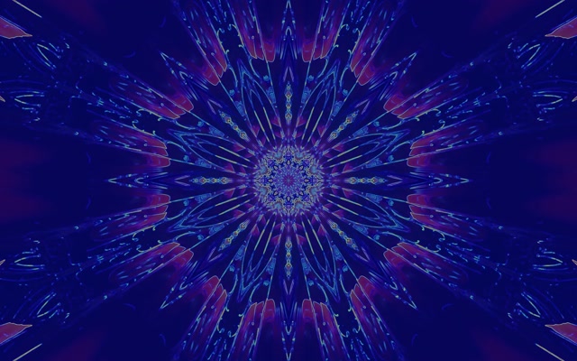 Neon Tunnel Kaleidoscope Burst VJ Loop 60fps 16:10 MacBook ตัวรักษาหน้าจอ
