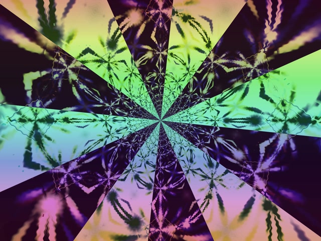 Neon Tunnel Cannabis Kaleidoscope VJ Loop 4:3 Classic 60fps Screensaver