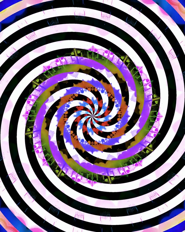 VJ Loop Neon Tunnel Hypnotic Black White Spiral 4:5 Instagram 60fps Screensaver