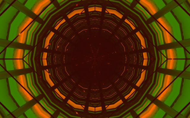 อุโมงค์นีออน เขียว ส้ม รัศมี ตาราง VJLoops 60fps 16:10 macbook Screensaver