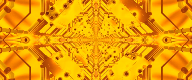 ตัวรักษาหน้าจอ Golden Neon Tunnel 2.39:1 Cinemascope 60fps VJ Loop