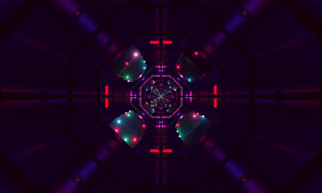 อุโมงค์นีออน Screensaver 5:3 Wide 60fps Purple Red VJLoops PC Laptop