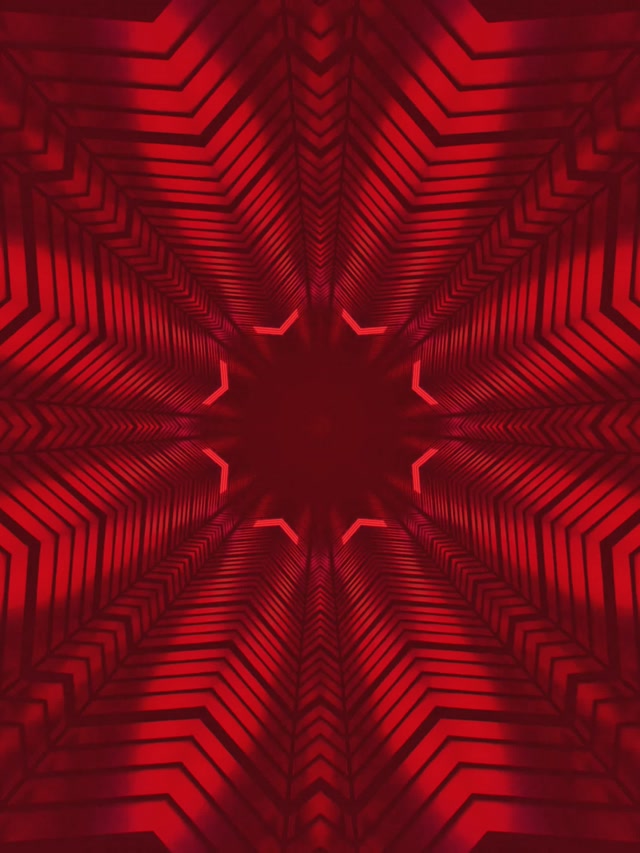 Red Neon Tunnel Kaleidoscope Burst VJ Loop 3:4 iPad Portrait 60fps ตัวรักษาหน้าจอ