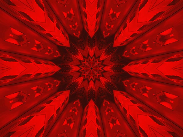 อุโมงค์นีออนแดง Kaleidoscope Screensaver 4:3 Classic 60fps VJ Loop