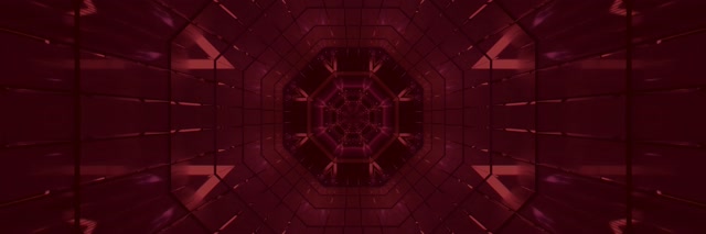 Red Neon Tunnel ตัวรักษาหน้าจอ 3:1 Triple Wide 60fps VJ Loop PC แล็ปท็อป