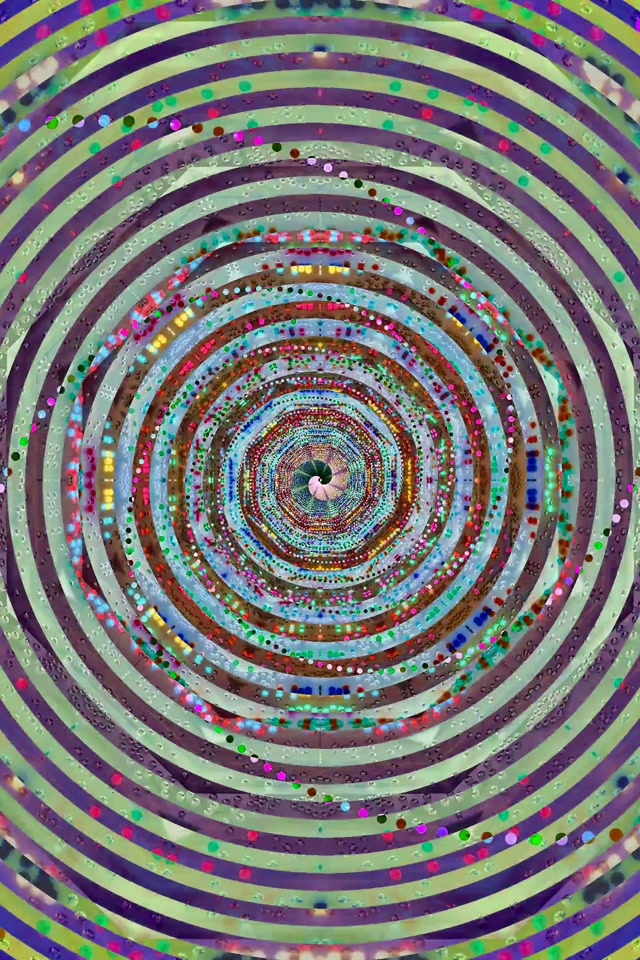 Neon Tunnel Spiraling Dots Vortex | 2:3 Portrait | 60fps Screensaver VJ Loop