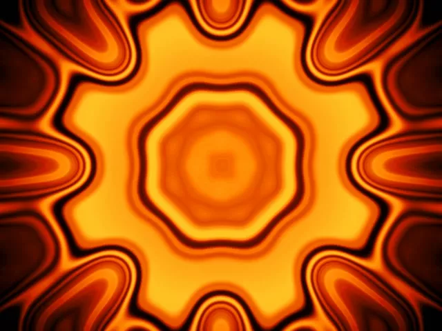 Pulsating Red Gold Neon Tunnel VJ Loop 4:3 Classic 60fps Screensaver