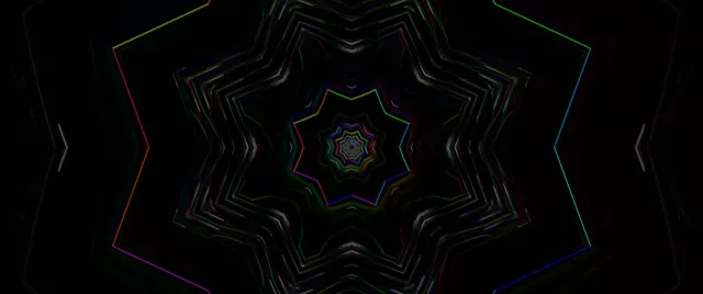 Neon Tunnel Kaleidoscope VJ Loop 2.39:1 Cinemascope 60fps Screensaver