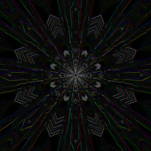 Neon Tunnel Kaleidoscope VJ Loop 1:1 Square 60fps Screensaver