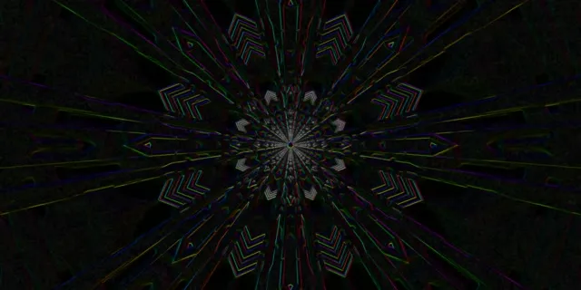 Neon Tunnel Kaleidoscope VJ Loop 2:1 Univisium 60fps Screensaver