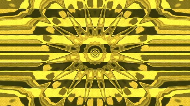 Yellow Neon Tunnel Mandala 4k uhd 60fps screensaver Vj loop