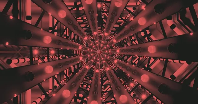 Red Neon Tunnel 4K UHD 60FPS Screensaver VJ Animation Laptop