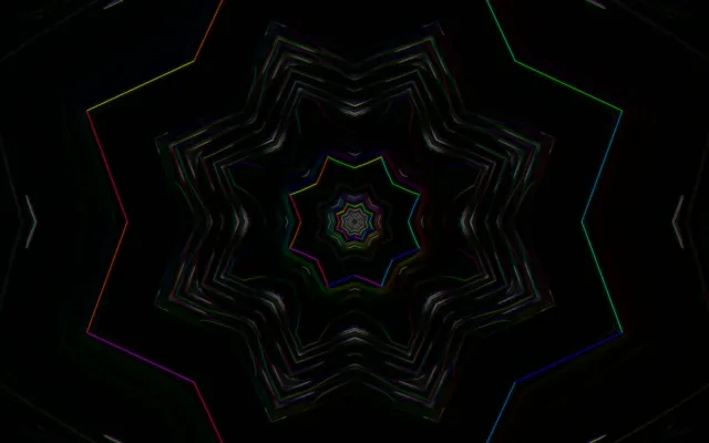 Neon Tunnel Kaleidoscope VJ Loop 16:10 Macbook 60fps Screensaver