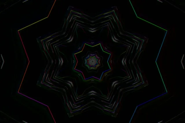 Neon Tunnel Kaleidoscope VJ Loop 60fps 3:2 Screensaver