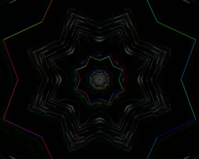 5:4 Industrial Neon Tunnel Kaleidoscope Vj Loop 60fps Screensaver