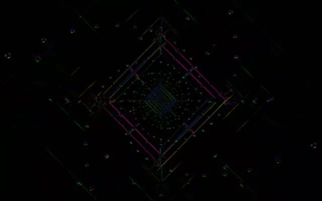 16:10 Macbook Neon Tunnel Screensaver - Spiraling Diamond Vortex 60fps VJ Loop