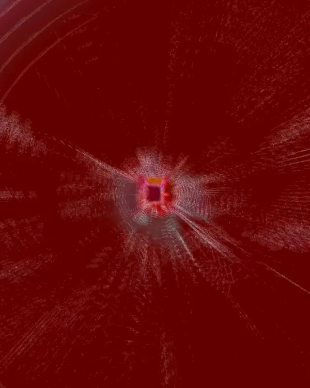 Red Pulsating Neon Tunnel VJ Loop 4:5 Instagram 60fps Screensaver