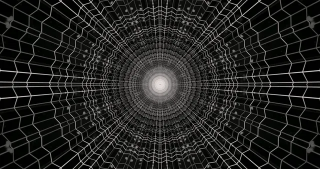 Black White Neon Tunnel Screensaver 4K UHD 60fps Vj Loop