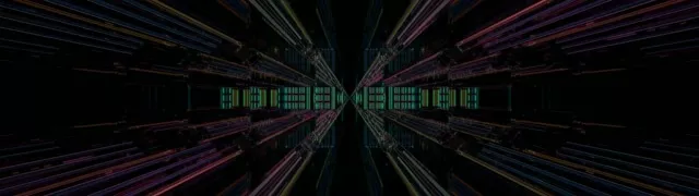 32:9 Ultrawide Neon Tunnel VJ Loop 60fps Screensaver Motion Background