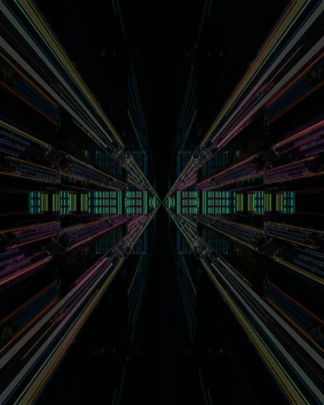 Neon Tunnel VJ Loop 4:5 Instagram 60fps Screensaver Cyberpunk Grid