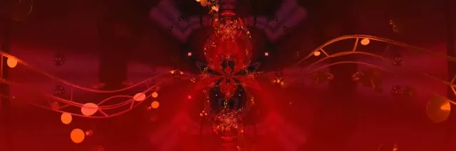Red Neon Tunnel Pulsating Orbs 3:1 Triple Wide 60fps VJ Loop Screensaver