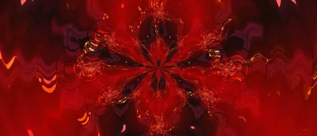 Red Kaleidoscope Neon Tunnel 21:9 Ultrawide 60fps VJ Loop Screensaver